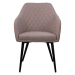 ΠΟΛΥΘΡΟΝΑΚΙ CHARLES HM8522.07 ΜΕ ΥΦΑΣΜΑ ΜΠΕΖ & PU ΜΠΕΖ 57x63x83Υ εκ. - Image 2