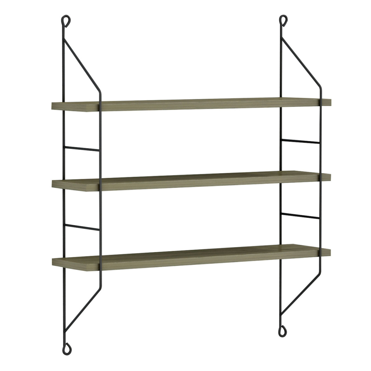 ΡΑΦΙΕΡΑ ΤΟΙΧΟΥ ACHALA ΜΕΛΑΜΙΝΗΣ HM9185.12 OLIVE GREY 60x15x68Y εκ. - Image 2