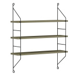 ΡΑΦΙΕΡΑ ΤΟΙΧΟΥ ACHALA ΜΕΛΑΜΙΝΗΣ HM9185.12 OLIVE GREY 60x15x68Y εκ. - Image 2