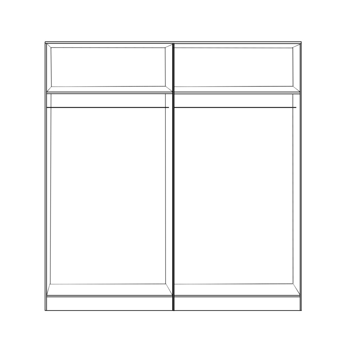 ΣΕΤ 2 ΤΜΧ ΝΤΟΥΛΑΠΑ 4ΦΥΛΛΗ ZEBRANO 160X42X181 HM11350.01 - Image 2