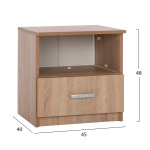 ΣΕΤ ΚΡΕΒΑΤΟΚΑΜΑΡΑΣ 5ΤΜΧ ADLER HM11758 ΜΕΛΑΜΙΝΗ SONAMA OAK-ΓΙΑ ΣΤΡΩΜΑ 160x200εκ - Image 2