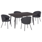 ΣΕΤ ΤΡΑΠΕΖΑΡΙΑΣ 5ΤΜΧ RAVEN HM21069.02 ΚΕΡΑΜΙΚΟ TOP ΜΑΥΡΟ ΜΑΡΜΑΡΟ & 4 ΚΑΡΕΚΛΕΣ