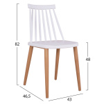 ΣΕΤ ΤΡΑΠΕΖΑΡΙΑΣ 5ΤΜΧ MINIMAL HM21172 MDF TOP ΣΕ ΛΕΥΚΟ-ΣΚΕΛΕΤΟΣ ΣΕ ΦΥΣΙΚΟ ΞΥΛΟΥ - Image 2