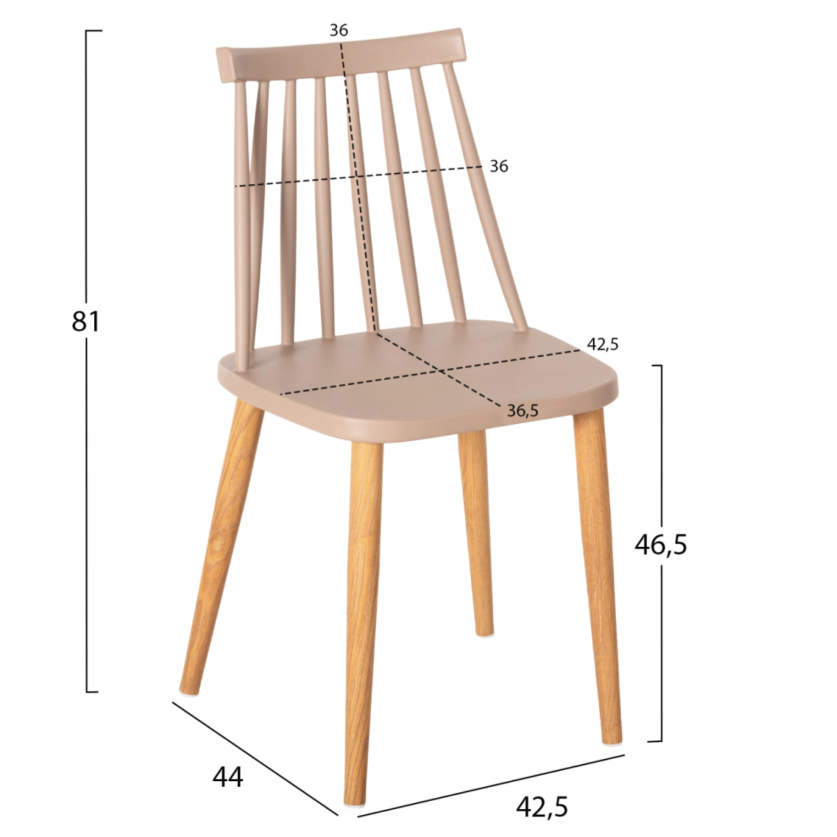 ΣΕΤ ΤΡΑΠΕΖΑΡΙΑΣ 5ΤΜΧ VANESSA HM21181 MDF TOP ΣΕ ΦΥΣΙΚΟ-ΣΚΕΛΕΤΟΣ ΣΕ ΦΥΣΙΚΟ - Image 2