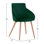 ΣΕΤ ΤΡΑΠΕΖΑΡΙΑΣ HM11182 5ΤΜΧ ΤΡΑΠΕΖΙ ALDWIN MDF & ΚΑΡΕΚΛΕΣ IVY ΚΥΠΑΡΙΣΣΙ ΒΕΛΟΥΔΟ - Image 2