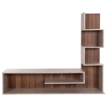ΣΥΝΘΕΤΟ ΤΗΛΕΟΡΑΣΗΣ EDELIE HM8908.14 ΜΕΛΑΜΙΝΗ ΓΚΡΙ STONE TEXTURE-ΦΥΣΙΚΟ 150x29,5x120Υεκ. - Image 2