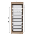 ΣΥΡΤΑΡΙΕΡΑ SANI HM18201.03 ΜΕΛΑΜΙΝΗ SONAMA-ΛΕΥΚΑ ΣΥΡΤΑΡΙΑ P.E. 45,5x29,6x118,5Υεκ - Image 2