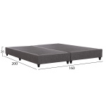 ΥΠΟΣΤΡΩΜΑ/ΚΡΕΒΑΤΙ KING-SIZE SIGGY HM21218 ΓΚΡΙ ΥΦΑΣΜΑ--ΓΙΑ 180x200εκ. - Image 2