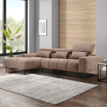ΚΑΝΑΠΕΣ ΑΡΙΣΤΕΡΗ ΓΩΝΙΑ DIVYA HM3267.01L ΣΥΝΘ.SUEDE ΑΝΟΙΧΤΟ ΚΑΦΕ 264x175x99Υεκ. - Image 2