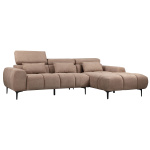 ΚΑΝΑΠΕΣ ΔΕΞΙΑ ΓΩΝΙΑ DIVYA HM3267.01R ΣΥΝΘ.SUEDE ΑΝΟΙΧΤΟ ΚΑΦΕ 264x175x99Υεκ.