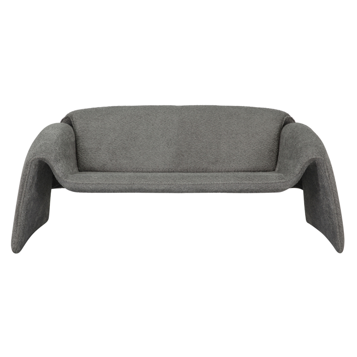 ΚΑΝΑΠΕΣ ΔΙΘΕΣΙΟΣ LAFORGE HM9680.01 ΜΕΤΑΛΛΙΚΟΣ ΣΚΕΛΕΤΟΣ-ΓΚΡΙ ΜΠΟΥΚΛΕ ΥΦΑΣΜΑ 160x80x63Υεκ. - Image 2