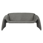 ΚΑΝΑΠΕΣ ΔΙΘΕΣΙΟΣ LAFORGE HM9680.01 ΜΕΤΑΛΛΙΚΟΣ ΣΚΕΛΕΤΟΣ-ΓΚΡΙ ΜΠΟΥΚΛΕ ΥΦΑΣΜΑ 160x80x63Υεκ. - Image 2