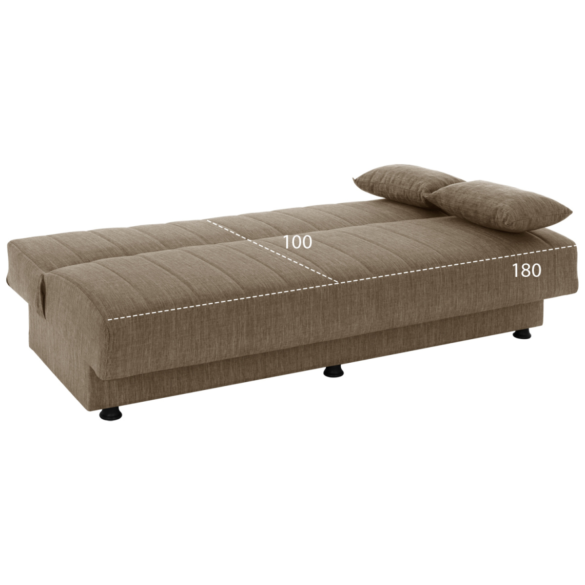 ΚΑΝΑΠΕΣ ΚΡΕΒΑΤΙ ANDRI ΤΡΙΘΕΣΙΟΣ ΚΑΦΕ HM3239.02 180x72x77Υ εκ. - Image 2