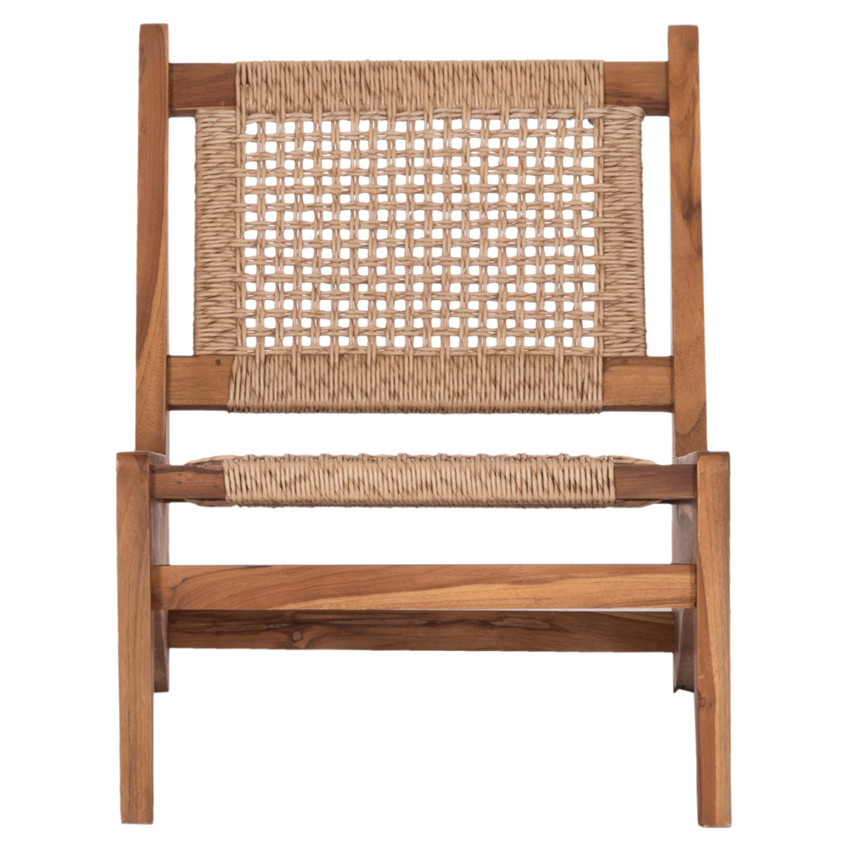 ΚΑΡΕΚΛΑ LOUNGE LUKILLA HM9913 ΞΥΛΟ TEAK ΣΕ ΦΥΣΙΚΟ--ΣΥΝΘ.ΣΧΟΙΝΙ ΜΠΕΖ 55,5x74x65Υεκ. - Image 2
