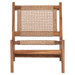 ΚΑΡΕΚΛΑ LOUNGE LUKILLA HM9913 ΞΥΛΟ TEAK ΣΕ ΦΥΣΙΚΟ--ΣΥΝΘ.ΣΧΟΙΝΙ ΜΠΕΖ 55,5x74x65Υεκ. - Image 2