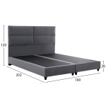 ΚΡΕΒΑΤΙ MILO ΑΠΟ ΓΚΡΙ ΒΕΛΟΥΔΟ HM628.10 ΓΙΑ ΣΤΡΩΜΑ 180x200 εκ. - Image 2