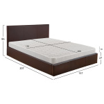 ΚΡΕΒΑΤΙ ΔΙΠΛΟ & ΣΤΡΩΜΑ BOBBI HM21271.02 ΚΑΦΕ PU ΜΕ ΑΠΟΘ.ΧΩΡΟ--ΓΙΑ 150x200εκ - Image 2