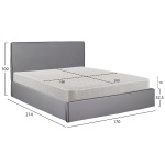 ΚΡΕΒΑΤΙ ΔΙΠΛΟ & ΣΤΡΩΜΑ ALLIE HM21273.01 ΓΚΡΙ ΥΦΑΣΜΑ ΜΕ ΑΠΟΘ.ΧΩΡΟ--ΓΙΑ 160x200 εκ. - Image 2