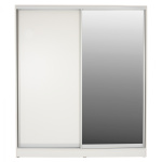 ΝΤΟΥΛΑΠΑ ΣΥΡΟΜΕΝΗ ADLER ΜΕΛΑΜΙΝΗΣ 120x60x220Yεκ. ΔΙΦΥΛΛΗ ΛΕΥΚΗ ΜΕ ΚΑΘΡΕΠΤΗ HM2460.03 - Image 2