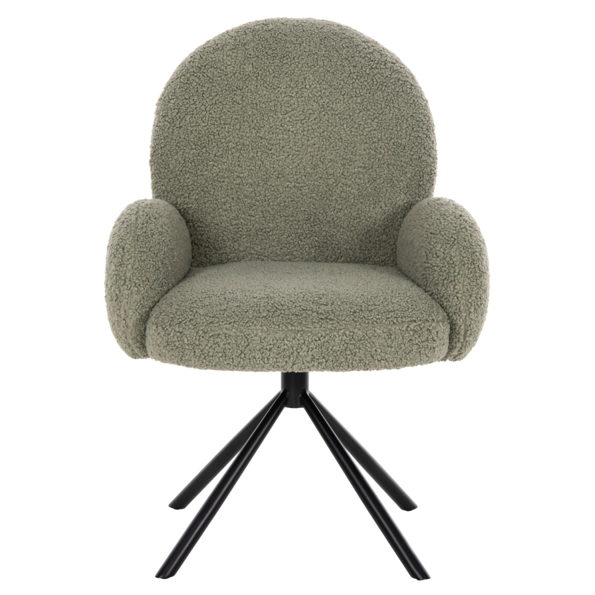 ΠΟΛΥΘΡΟΝΑ ΠΕΡΙΣΤΡΕΦ. WINON HM9778.08 OLIVE GREEN ΜΠΟΥΚΛΕ-ΜΑΥΡΟ ΜΕΤΑΛΛΟ 65x67x92Υ εκ. - Image 2