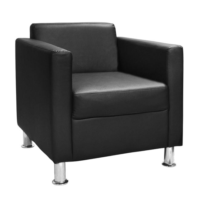 polythrona-pu-mayro-fb9303502-70ch71ch73 ΠΟΛΥΘΡΟΝΑ CUBO PU ΜΑΥΡΟ HM3035.02 70χ71χ73 εκ. - Image 1