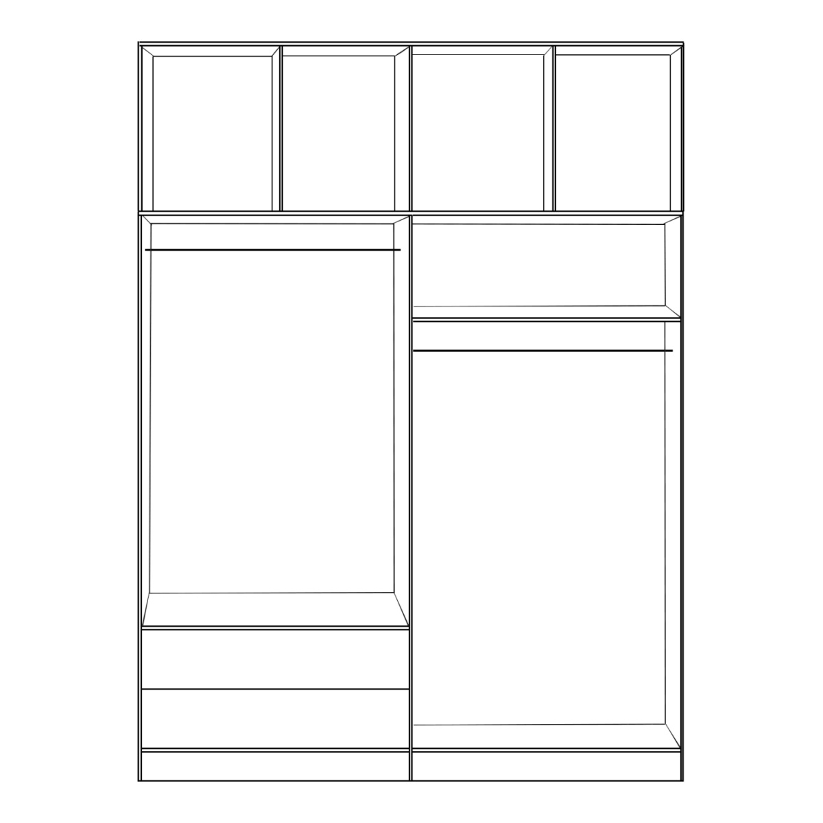 ΣΕΤ 4 ΤΜΧ ΝΤΟΥΠΑΛΑ 4ΦΥΛΛΗ ΜΕ ΠΑΤΑΡΙ ZEBRANO 160X42X241 HM11355.01 - Image 2