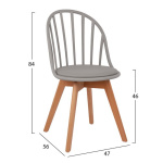 ΣΕΤ 5 ΤΜΧ ΤΡΑΠΕΖΙ 140x88x75 cm MDF ΜΕ ΚΑΡΕΚΛΕΣ ALINA HM11173 - Image 2