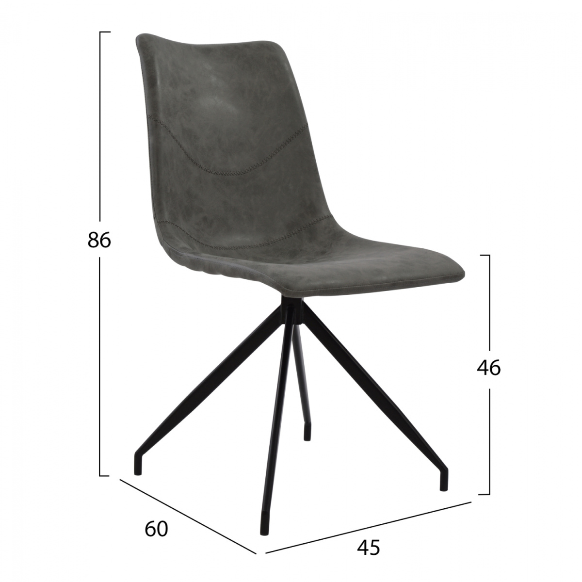 ΣΕΤ 5TMX ΤΡΑΠΕΖΙ MDF CEMENT 140x88 ΜΕ ΚΑΡΕΚΛΕΣ ΜΕΤΑΛΛΙΚΕΣ CELESTE HM11254 - Image 2