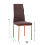 ΣΕΤ ΤΡΑΠΕΖΑΡΙΑΣ 5ΤΜΧ LADY HM11595 ΓΥΑΛΙ--ΜΕΤΑΛΛΟ--MDF ΣΕ SONAMA & ΚΑΦΕ ΥΦΑΣΜΑ - Image 2