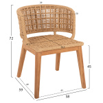 ΣΕΤ ΤΡΑΠΕΖΑΡΙΑΣ 5ΤΜΧ FARLEY HM21076.02 ΣΤΡΟΓΓΥΛΟ ΤΡΑΠΕΖΙ Φ150εκ. & 4 ΚΑΡΕΚΛΕΣ - Image 2