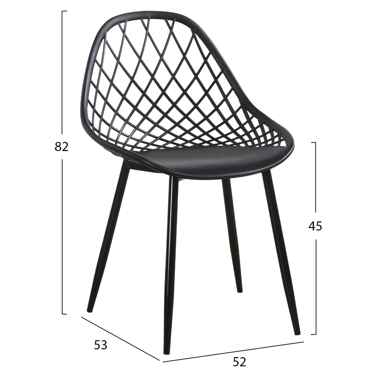 ΣΕΤ ΤΡΑΠΕΖΑΡΙΑΣ 5ΤΜΧ LIO HM21175 MDF TOP & ΠΟΛΥΠΡΟΠΥΛΕΝΙΟ ΣΕ ΜΑΥΡΟ - Image 2