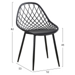 ΣΕΤ ΤΡΑΠΕΖΑΡΙΑΣ 5ΤΜΧ LIO HM21175 MDF TOP & ΠΟΛΥΠΡΟΠΥΛΕΝΙΟ ΣΕ ΜΑΥΡΟ - Image 2