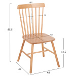 ΣΕΤ ΤΡΑΠΕΖΑΡΙΑΣ 5ΤΜΧ LUCIEN HM21183 MDF TOP & ΞΥΛΟ ΟΞΙΑΣ ΣΕ ΦΥΣΙΚΟ ΧΡΩΜΑ - Image 2