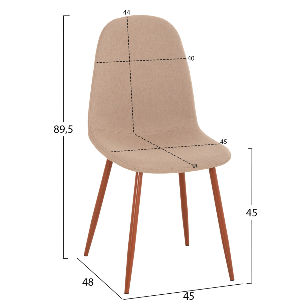 ΣΕΤ ΤΡΑΠΕΖΑΡΙΑΣ 5ΤΜΧ LEOMOR HM21270.01 ΤΡΑΠΕΖΙ & 4 ΚΑΡΕΚΛΕΣ - ΜΠΕΖ ΥΦΑΣΜΑ - Image 2