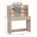 ΤΟΥΑΛΕΤΑ ΜΕ ΦΩΤΙΣΜΟ LED-ΡΑΦΙΑ-ΣΥΡΤΑΡΙΑ LAURYN HM2502.01 SONAMA 108x40x140Υεκ - Image 2
