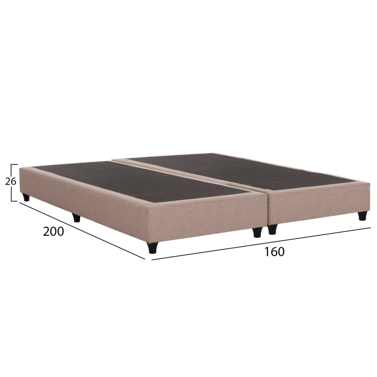 ΥΠΟΣΤΡΩΜΑ/ΚΡΕΒΑΤΙ ΥΠΕΡΔΙΠΛΟ SIGGY HM21217.01 ΜΠΕΖ ΥΦΑΣΜΑ--ΓΙΑ 160x200εκ. - Image 2