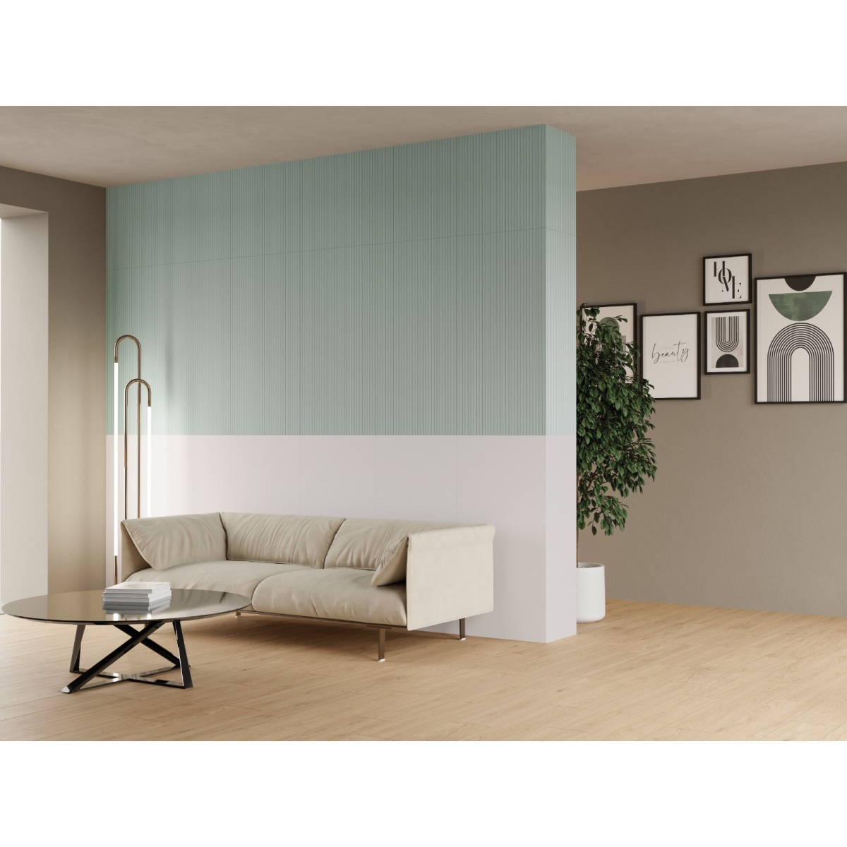 ΠΛΑΚΑΚΙ ΓΡΑΝΙΤΗΣ ΤΟΙΧΟΥ ΓΚΕΣΑΤΟ ΒΕΡΝΤΕ 60x120cm ΜΑΤ RECTIFIED ΠΡΩΤΗΣ ΠΟΙΟΤΗΤΑΣ - Image 2