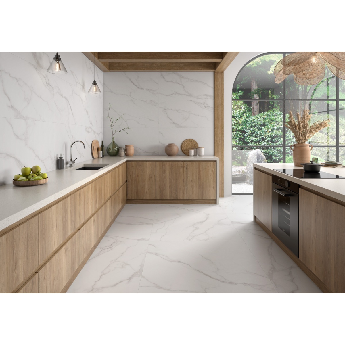 ΠΛΑΚΑΚΙ ΓΡΑΝΙΤΗΣ ΒΟΓΚ ΜΠΛΑΝΚΟ 60x120cm ΜΑΤ RECTIFIED ΠΡΩΤΗΣ ΠΟΙΟΤΗΤΑΣ - Image 2