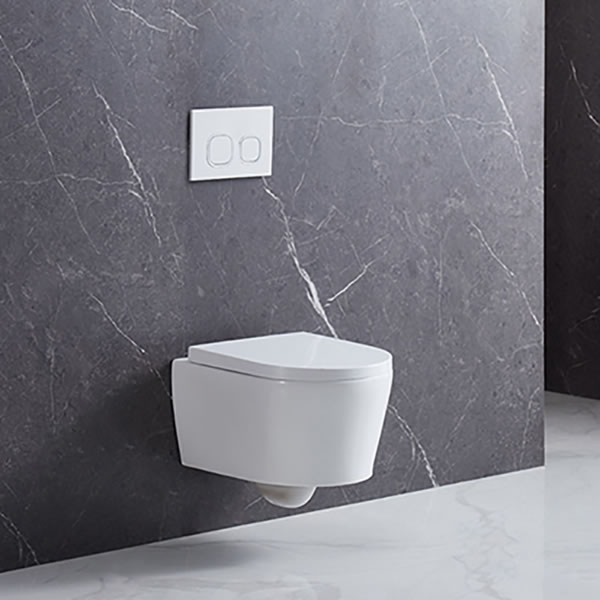 ΣΕΤ ΛΕΚΑΝΗ ΚΡΕΜΑΣΤΗ ΜΕ ΜΠΙΝΤΕ 1273WH RIMLESS ΜΕ ΚΑΠΑΚΙ SOFT CLOSE ΛΕΥΚΗ PICCADILLY - Image 3