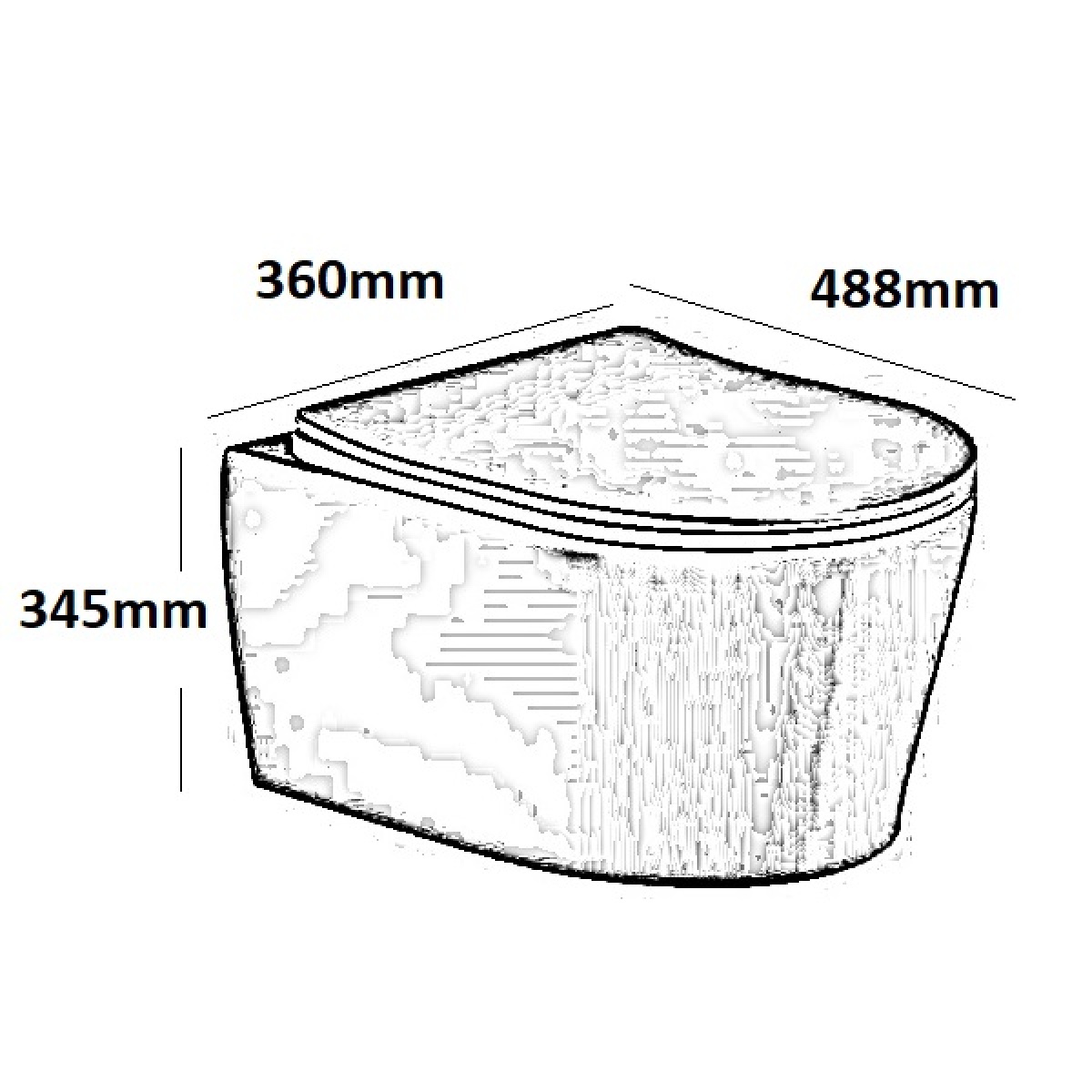 ΣΕΤ ΛΕΚΑΝΗ ΚΡΕΜΑΣΤΗ ΜΕ ΜΠΙΝΤΕ 1273WH RIMLESS ΜΕ ΚΑΠΑΚΙ SOFT CLOSE ΛΕΥΚΗ PICCADILLY - Image 2