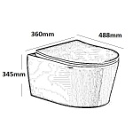 ΣΕΤ ΛΕΚΑΝΗ ΚΡΕΜΑΣΤΗ ΜΕ ΜΠΙΝΤΕ 1273WH RIMLESS ΜΕ ΚΑΠΑΚΙ SOFT CLOSE ΛΕΥΚΗ PICCADILLY - Image 2