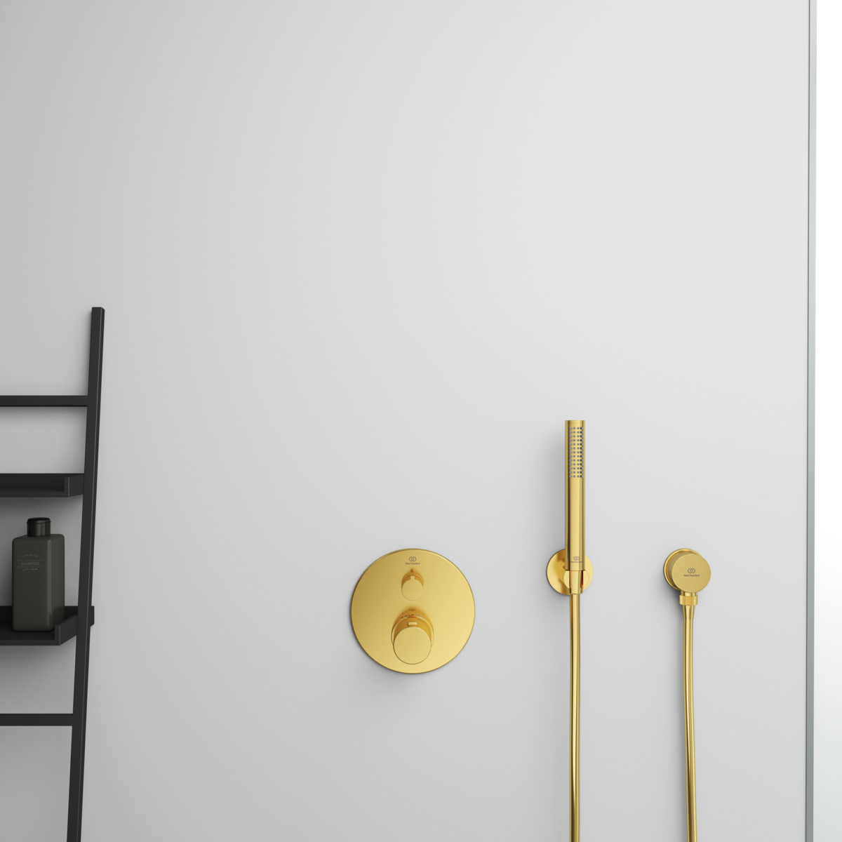 ΠΑΡΟΧΗ ΥΔΡΟΛΗΨΙΑΣ IDEALRAIN ΣΤΡΟΓΓΥΛΗ BRUSHED GOLD PVD IDEAL - Image 4