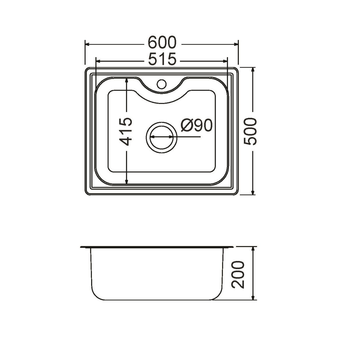 ΝΕΡΟΧΥΤΗΣ ΑΝΟΞΕΙΔΩΤΟΣ 22060 ARENA 60x50cm ΛΕΙΟΣ FORTINOX - Image 2