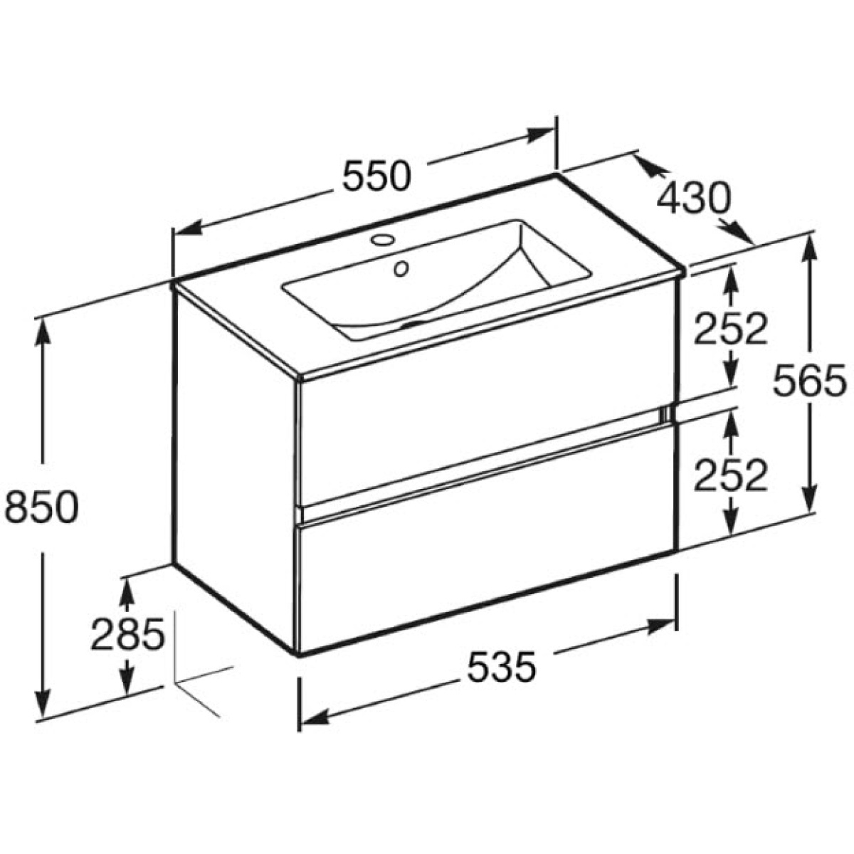 ΣΕΤ ΕΠΙΠΛΟ ΜΠΑΝΙΟΥ 2ΤΜΧ N-CUBE 55 ΛΕΥΚΟ ROCA - Image 2