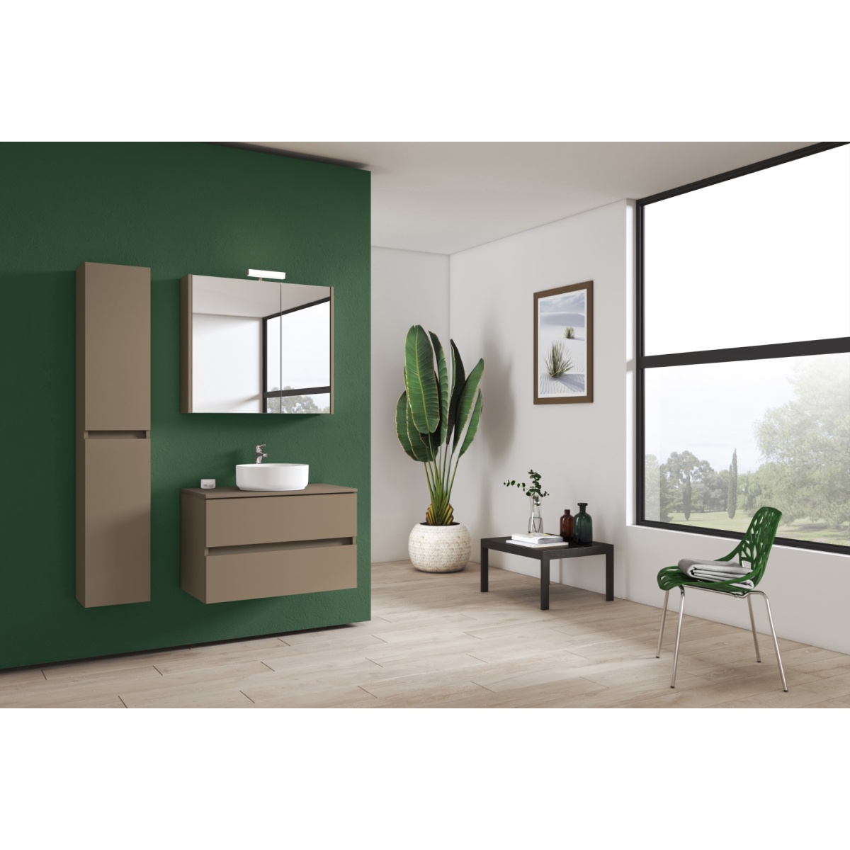 ΒΑΣΗ ΜΠΑΝΙΟΥ COSMOS 60cm ΚΡΕΜΑΣΤΗ HAZELNUT PICCADILLY - Image 3