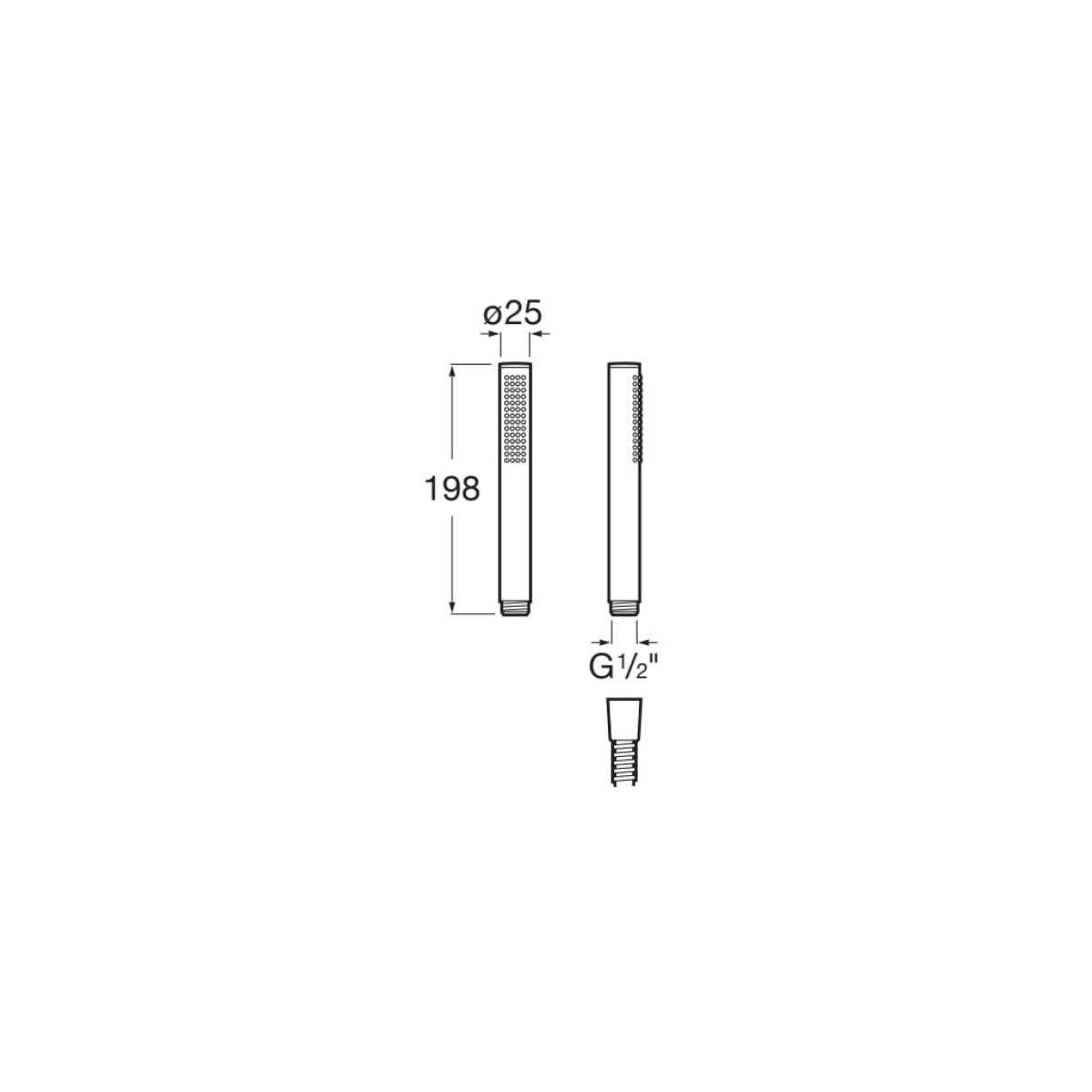 ΤΗΛΕΦΩΝΟ ΛΟΥΤΡΟΥ STELLA STICK ROUND TITANIUM BLACK PVD ROCA - Image 2