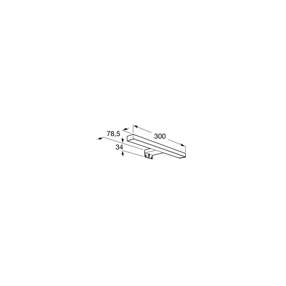ΦΩΤΙΣΤΙΚΟ ΑΠΛΙΚΑ LED STARLIGHT 30cm ΧΡΩME ROCA - Image 2