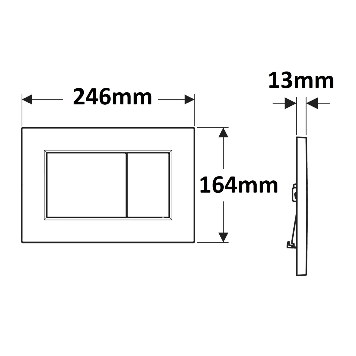ΠΛΑΚΕΤΑ GEBERIT SIGMA 01 115.660.DW.1 ΜΑΥΡΗ - Image 2