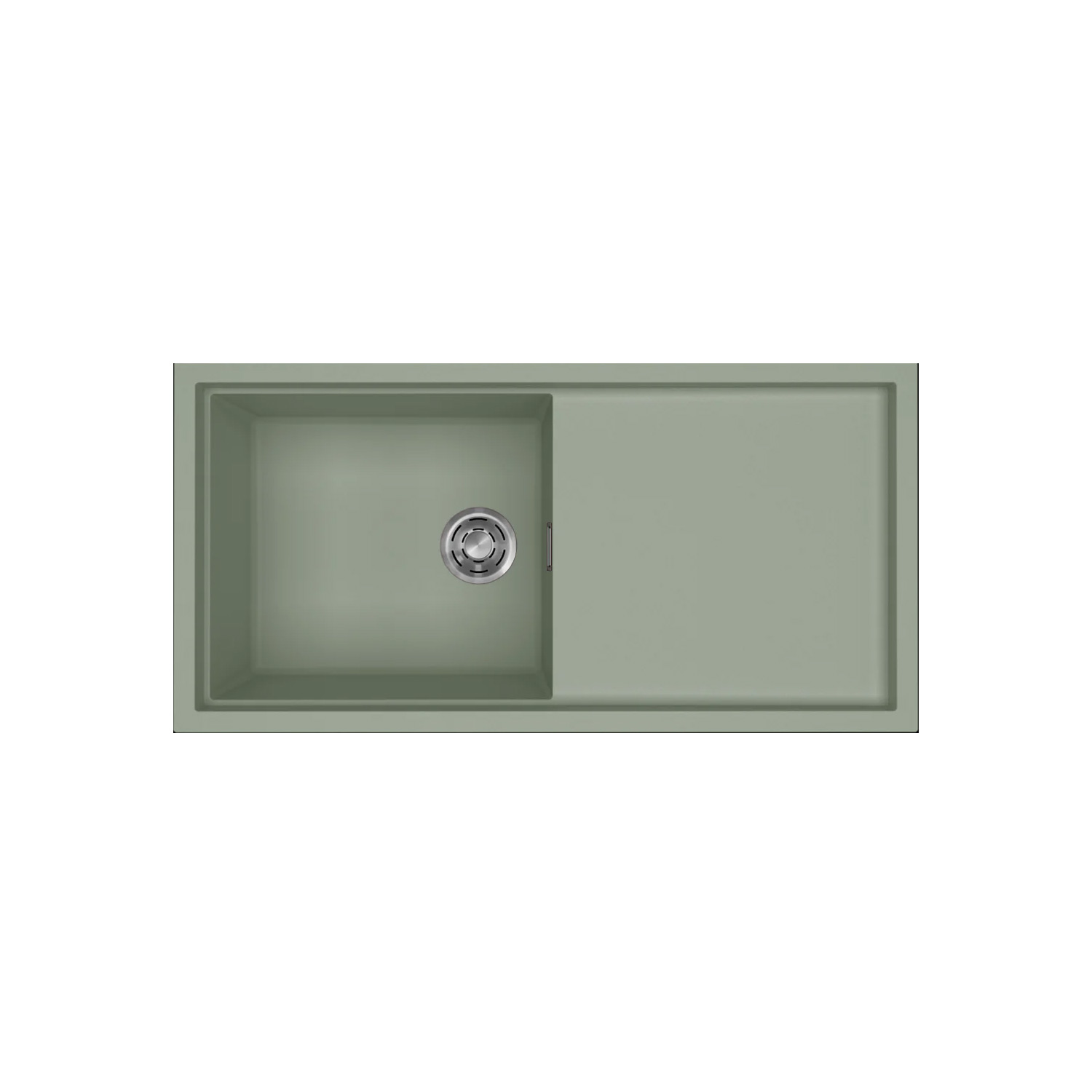 LKS48082 Νεροχύτης κουζίνας SINTESI 480 Sage Green 82 ELLECI 100x50cm - Image 1