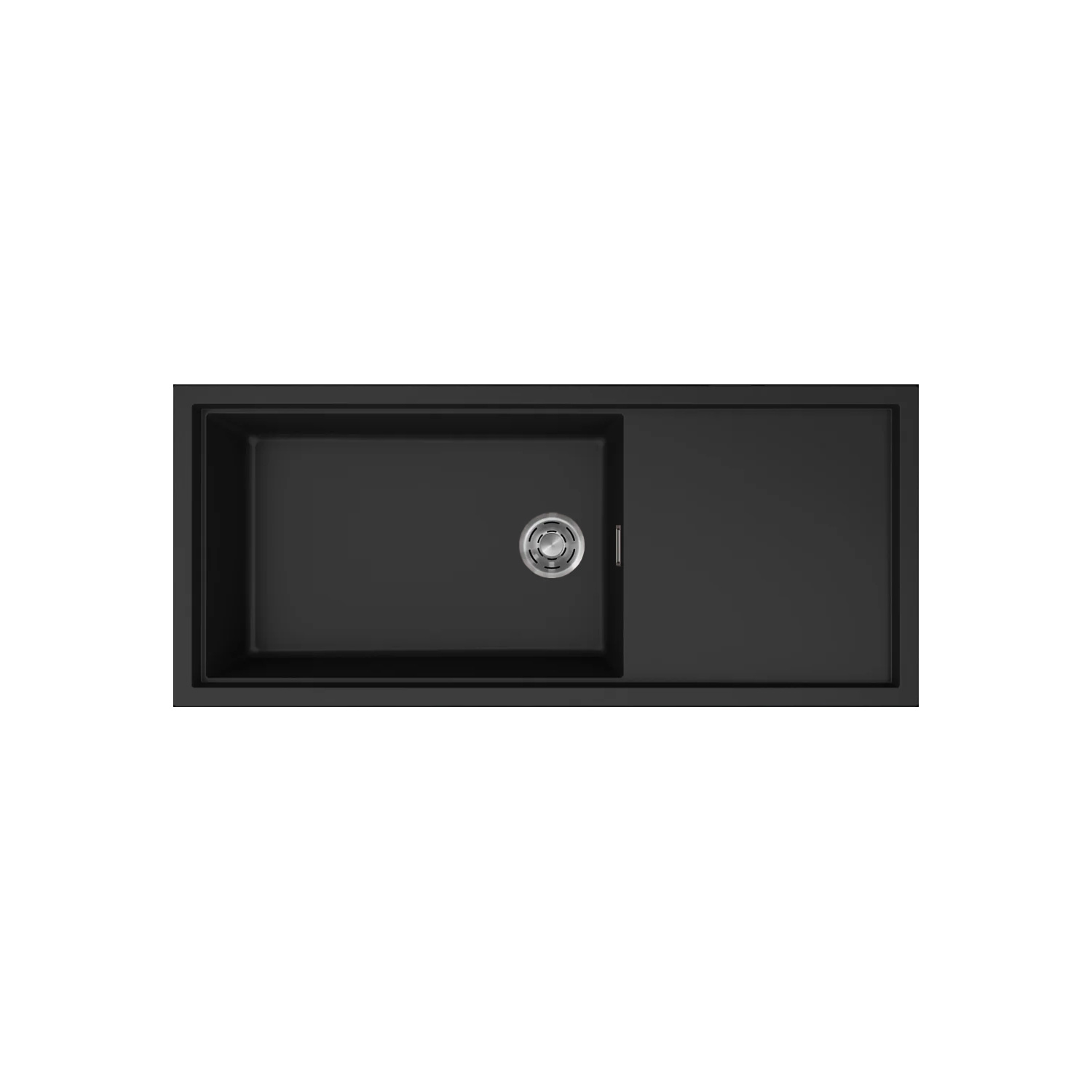 LKS51086_1 Νεροχύτης κουζίνας SINTESI 510 Black 86 ELLECI 116x50cm - Image 1
